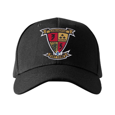 3rd Bn 5th Marines USMC Embroidered Hat -FlexFit Style - Black