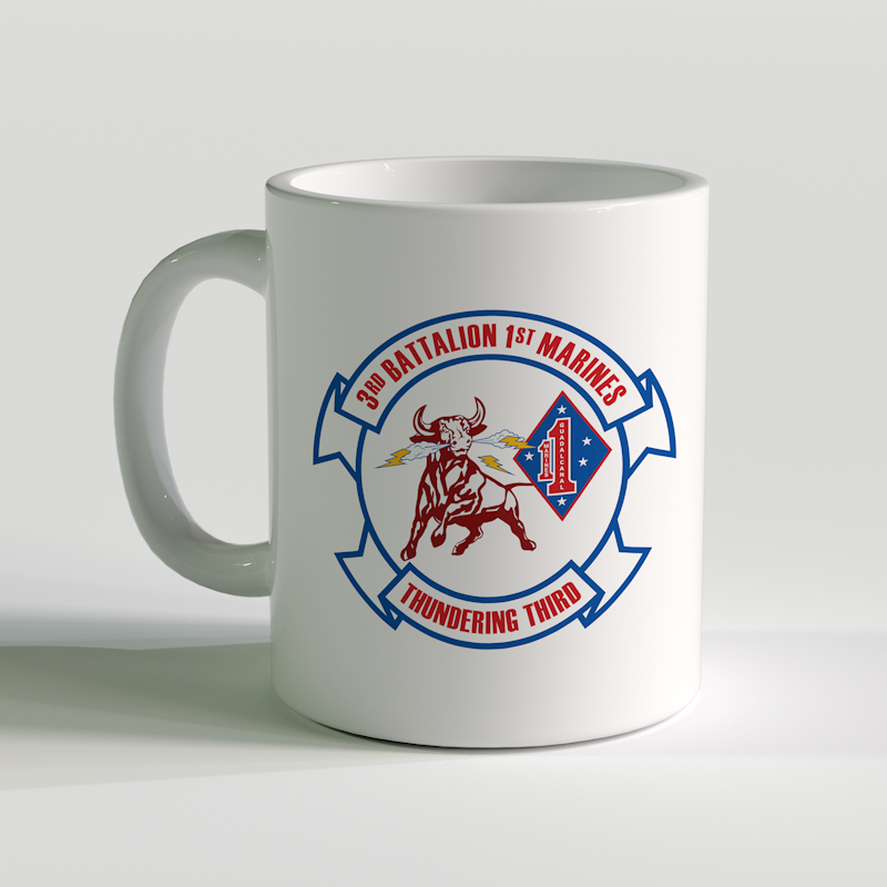 3/1 unit coffee mug, 3rd Battalion 1st Marines, Thundering Third