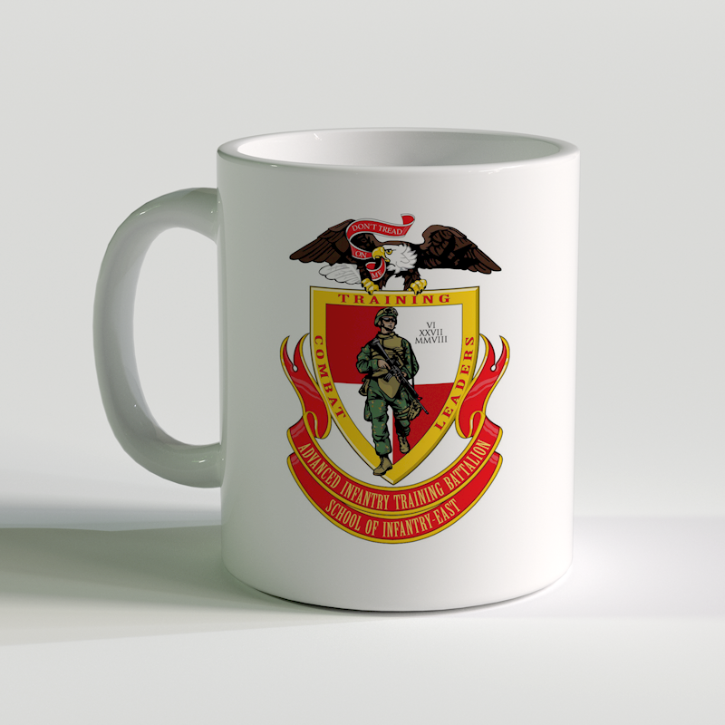 USMC AITBN, AITBN Unit Coffee Mug, School of infantry East, Advanced infantry training Battalion, USMC Unit Coffee Mug