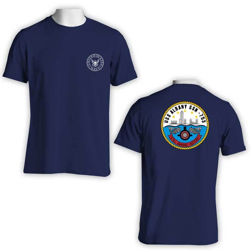 USS Albany T-Shirt, Submarine, SSBN-753, SSBN-753 T-Shirt, US Navy Apparel, US Navy T-Shirt