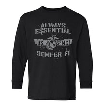 USMC Always Essential Black Long Sleeve T-Shirt