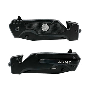US Army Black Stainless Steel Tactical Knife