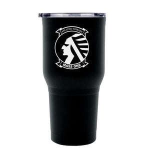 MASS-1 logo tumbler, MASS-1 coffee cup, Marine Air Support Squadron 1 USMC, Marine Corp gift ideas, USMC Gifts for women 30 ounce