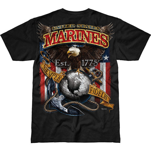 USMC ‘Fighting Eagle’ Battlespace Men’s T-Shirt Back