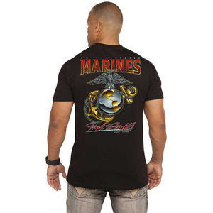 Marine ‘Eagle, Globe & Anchor’ Battlespace Men’s T-Shirt Black