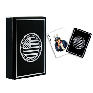 Black American Flag Playing Cards – Gift for Veterans