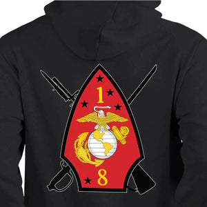 1/8 unit sweatshirt, 1/8 unit hoodie, 1st bn 8th marines unit sweatshirt, 1st bn 8th marines unit hoodie, USMC unit gear