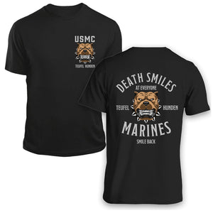 death smiles marines smile back usmc gift marine corp gift ideas black
