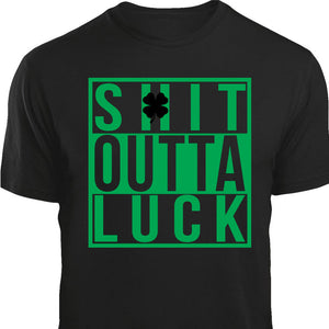 Shit Outta Luck St. Patrick's Day t-shirt black