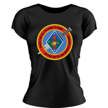 Second Battalion Seventh Marines USMC Unit ladie's T-Shirt, 2/7 USMC Unit logo, USMC gift ideas for women, Marine Corp gifts for women 2nd Battalion 7th Marines