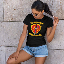 3rd Bn 7th Marines Women's USMC Unit T-Shirt, 3rd Bn 7th Marines logo, USMC gift ideas for women, Marine Corps gifts women