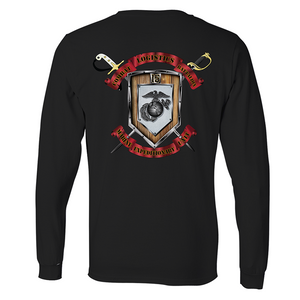 CLB-15 USMC Unit Logo Black Long Sleeve T-Shirt, Combat Logistics Unit logo Black Long Sleeve T-Shirt