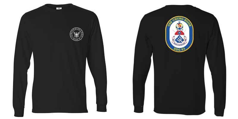 USS Chung-Hoon Long Sleeve T-Shirt, DDG-93 t-shirt. DDG-93