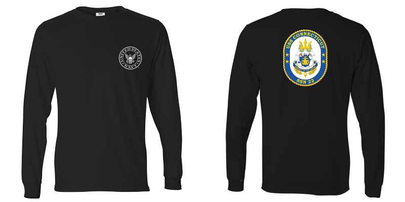 USS Connecticut Long Sleeve T-Shirt, SSN-22 t-shirt, SSN-22