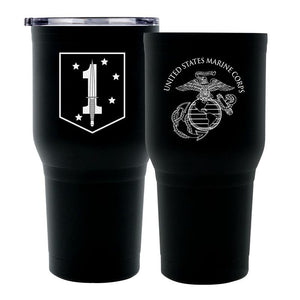 1st MSOB USMC Unit logo tumbler, 1st Marine Special Forces coffee cup, 1st MSOB USMC, Marine Corp gift ideas, USMC Gifts for women 