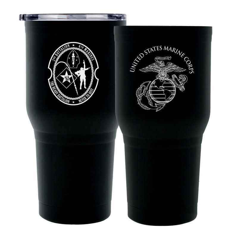 Second Battalion Sixth Marines Unit Logo tumbler, 2/6 USMC Unit Tumbler, 2nd Bn 6th Marines USMC, Marine Corp gift ideas, USMC Gifts for men or women 30oz