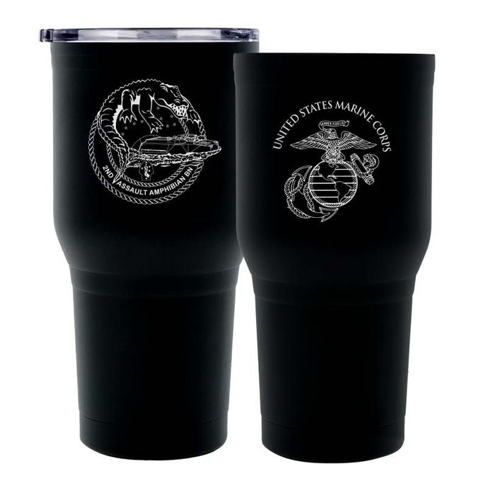 2d Amphibian Assault Battalion (2d AABN) USMC Unit logo tumbler, 2d AABN coffee cup, 2d AABN USMC, Marine Corp gift ideas, USMC Gifts for men or women 30 Oz Tumbler