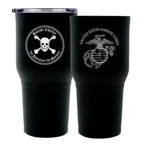 Suicide Charley logo tumbler, Suicide Charley coffee cup, 1st Bn 7th Marines Suicide CharleyUSMC, Marine Corp gift ideas, USMC Gifts for women  30oz