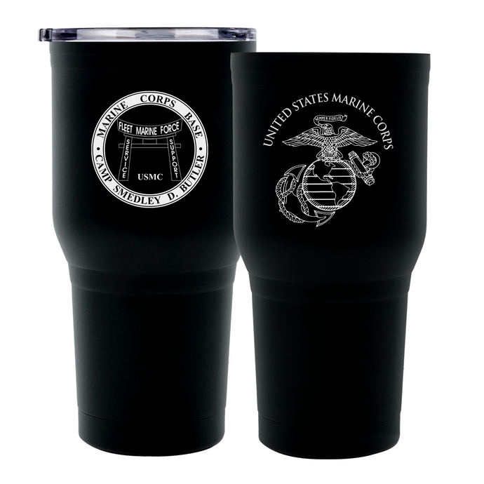Marine Corps Base Camp Smedley D. Butler USMC Stainless Steel Marine Corps Tumbler