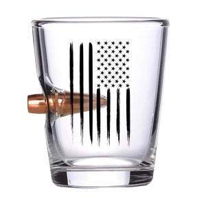 American Flag Bullet Shot Glass