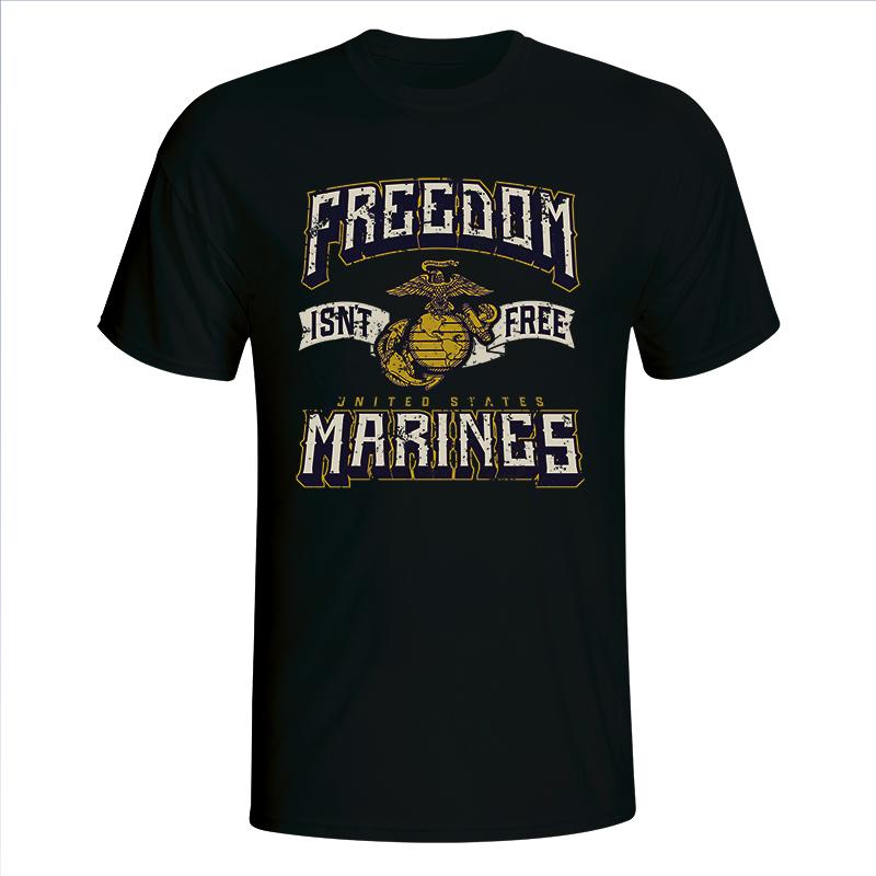 Marines Freedom Isn't Free Black T-Shirt