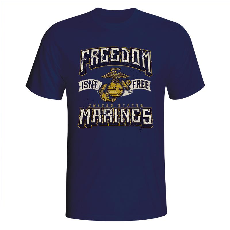 Marines Freedom Isn't Free Navy Blue T-Shirt