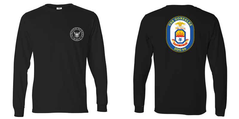 USS Gonzalez Long Sleeve T-Shirt, DDG-66 t-shirt, DDG 66