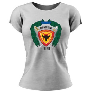Third Battalion Fourth Marines USMC Unit ladie's T-Shirt,  3/4 USMC Unit logo, USMC gift ideas for women, Marine Corp gifts for women 3rd Battalion 4th Marines