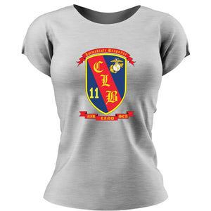 CLB-11 USMC Unit Ladie's T-Shirt, CLB-11, USMC gift ideas for women, Marine Corp gifts for women CLB-11  Women's Combat Logistics Battalion-11 Unit t-shirt-USMC Unit Shirts USMC Gifts 