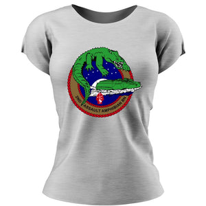 2nd Assault Amphibian Battalion USMC Unit ladie's T-Shirt, 2d AABN USMC Unit logo, USMC gift ideas for women, Marine Corp gifts for women 2nd Assault Amphibian Battalion