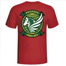Pegasus HMH-463 Red T-Shirt, HMH-463 USMC Unit T-Shirt, HMH-463 logo, USMC gift ideas for men, Marine Corp gifts men or women