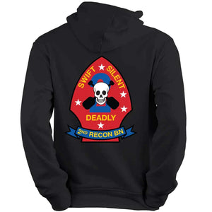 2nd Recon Unit Logo Black Sweatshirt, 2nd Reconnaissance Unit Logo Black Hoodie