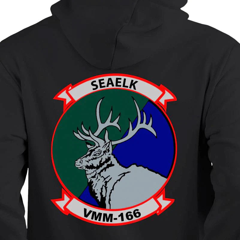VMM-166 USMC Unit hoodie, VMM-166 logo sweatshirt, USMC gift ideas for men, Marine Corp gifts men or women