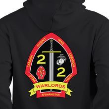 2nd Bn 2nd Marines USMC Unit hoodie, 2dBn 2d Marines logo sweatshirt, USMC gift ideas, Marine Corp gifts women or men, USMC unit logo gear, USMC unit logo sweatshirts black
