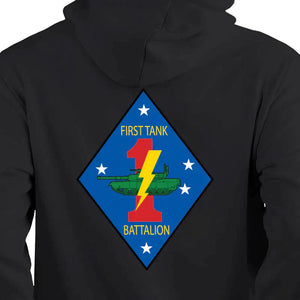 1st Tank Battalion USMC Unit hoodie, 1st Tank USMC Unit logo sweatshirt, USMC gift ideas for men, Marine Corp gifts men or women