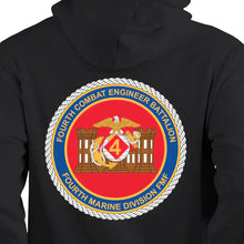 4th CEB USMC Unit hoodie, 4th CEB logo sweatshirt, USMC gift ideas for men, Marine Corp gifts men or women