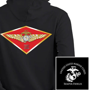 3rd MAW USMC Unit hoodie, 3rd Marine Aircraft Wing logo sweatshirt, USMC gift ideas, Marine Corp gifts women or men, USMC unit logo gear, USMC unit logo sweatshirts 