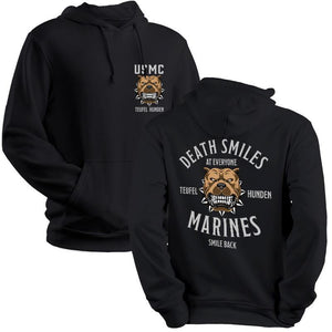 Death Smiles At Everyone-Marines Smile Back - USMC Hoodie