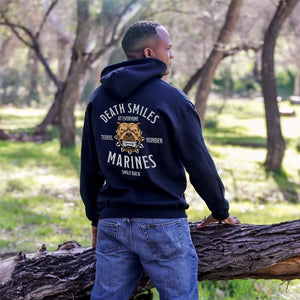 Death Smiles At Everyone-Marines Smile Back - USMC Hoodie