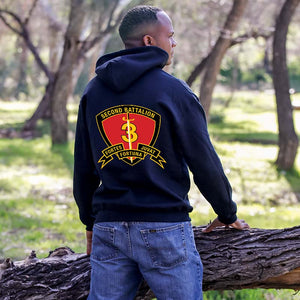 2nd Bn 3rd Marines USMC Unit hoodie, 2dBn 3rd Marines logo sweatshirt, USMC gift ideas, Marine Corp gifts women or men, USMC unit logo gear, USMC unit logo sweatshirts 