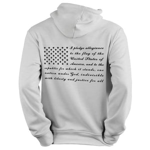 Pledge of Allegiance hoodie patriotic apparel gifts for veterans hoody gray
