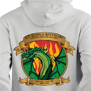 1st Supply Bn Unit Sweatshirt, 1st Supply Bn Unit Hoodie, 1st Supply Battalion unit gear, USMC unit gear