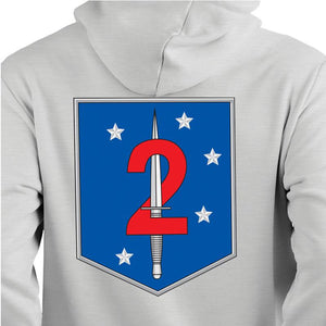 2nd MSOB USMC Unit hoodie, 2nd Marine Raider Battalion logo sweatshirt, USMC gift ideas for men, Marine Corp gifts men or women 2nd MSOB gray