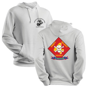 4th Reconnaissance Battalion Marines Unit Logo Heather Grey Sweatshirt