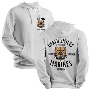 Death Smiles At Everyone-Marines Smile Back - USMC Hoodie