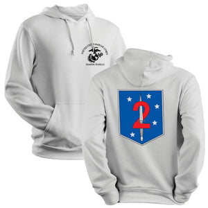 2nd MSOB USMC Unit hoodie, 2nd Marine Raider Battalion logo sweatshirt, USMC gift ideas for men, Marine Corp gifts men or women 2nd MSOB grey