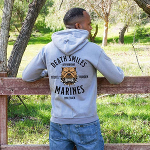 Death Smiles At Everyone-Marines Smile Back - USMC Hoodie