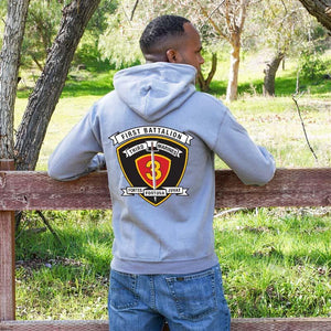 1st Battalion 3rd Marines Heather Grey Unit Logo Sweatshirt, 1st Battalion 3rd Marines Heather Grey Unit Logo Hoodie