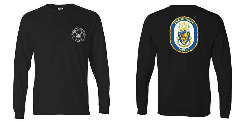 USS Higgins Long Sleeve T-Shirt, DDG-76 t-shirt, DDG 76