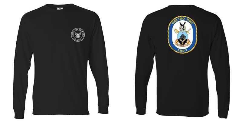 USS Iwo Jima Long Sleeve T-Shirt, LHD-7 t-shirt, Battle Of Iwo Jima, LHD-7